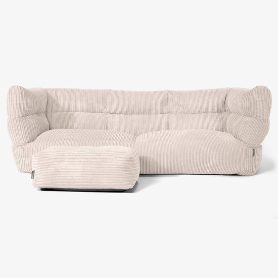Albert Sækkestol Sofa 3 pers 2.0 - Klassisk Jernbanefløjl Elfenben 02