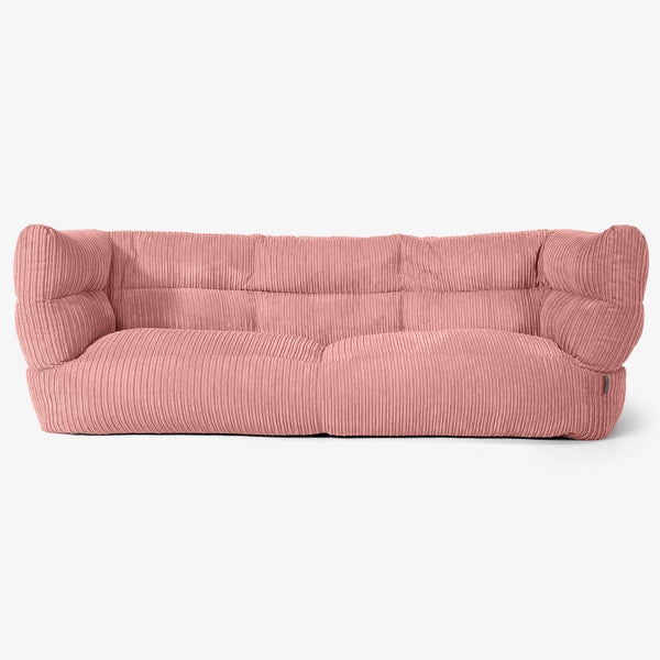 Albert Sækkestol Sofa 3 pers 2.0 - Klassisk Jernbanefløjl Fersken 01