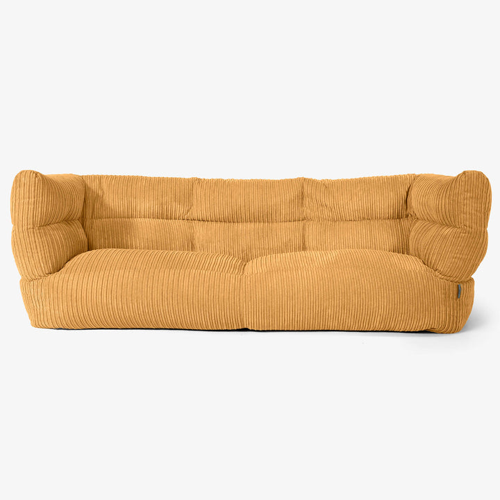Albert Sækkestol Sofa 3 pers 2.0 - Klassisk Jernbanefløjl Gylden Honning 01