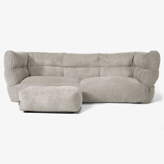 Albert Sækkestol Sofa 3 pers 2.0 - Klassisk Jernbanefløjl Mink 02