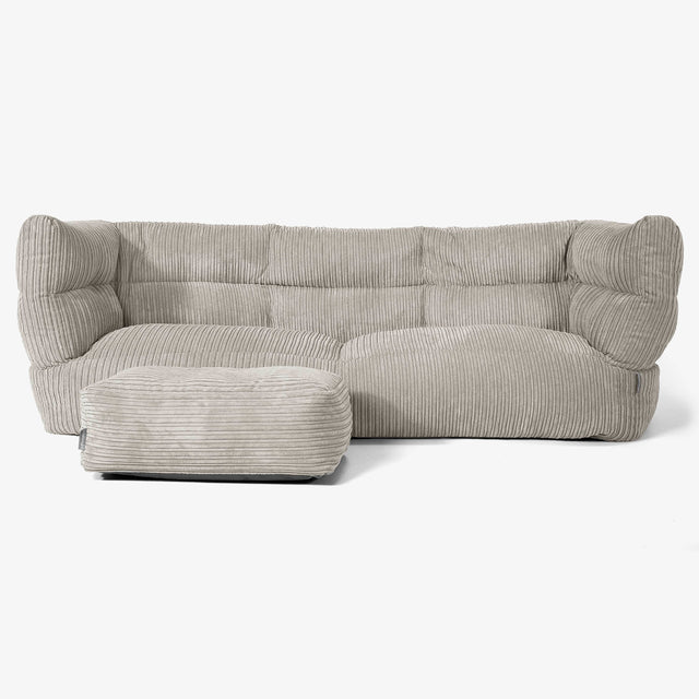 Albert Sækkestol Sofa 3 pers 2.0 - Klassisk Jernbanefløjl Mink 02