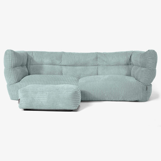 Albert Sækkestol Sofa 3 pers 2.0 - Klassisk Jernbanefløjl Mintgrøn 02