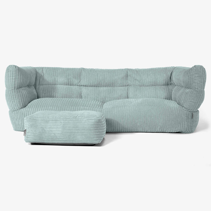 Albert Sækkestol Sofa 3 pers 2.0 - Klassisk Jernbanefløjl Mintgrøn 02