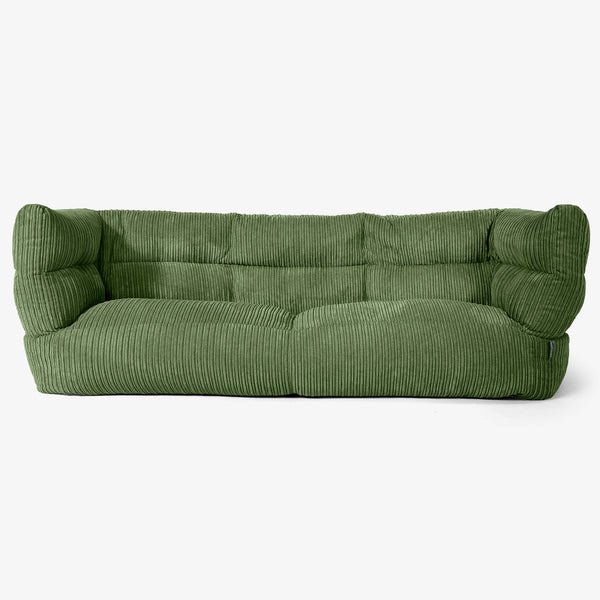 Albert Sækkestol Sofa 3 pers 2.0 - Klassisk Jernbanefløjl Skovgrøn 01