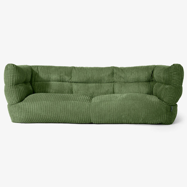 Albert Sækkestol Sofa 3 pers 2.0 - Klassisk Jernbanefløjl Skovgrøn 01