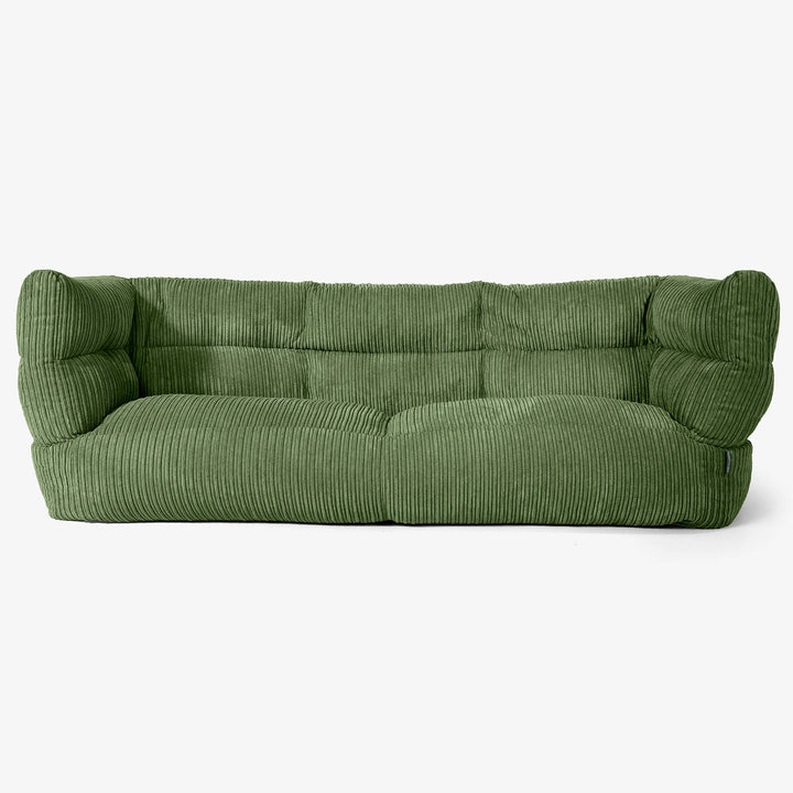 Albert Sækkestol Sofa 3 pers 2.0 - Klassisk Jernbanefløjl Skovgrøn 01
