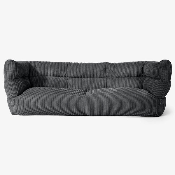 Albert Sækkestol Sofa 3 pers 2.0 - Klassisk Jernbanefløjl Sort 01