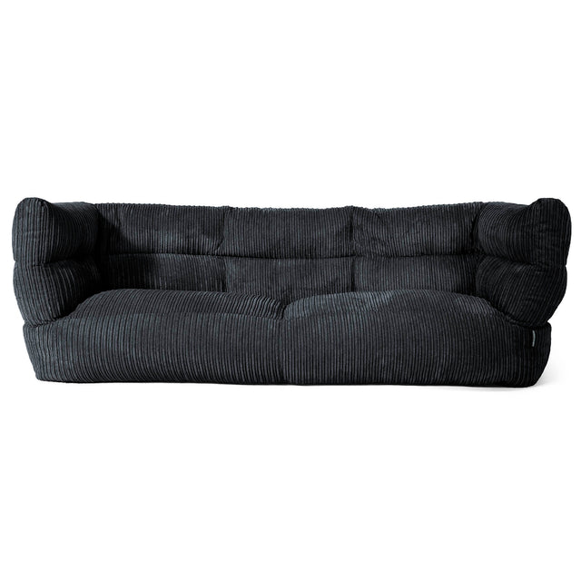 Albert Sækkestol Sofa 3 pers 2.0 - Klassisk Jernbanefløjl Sort 01