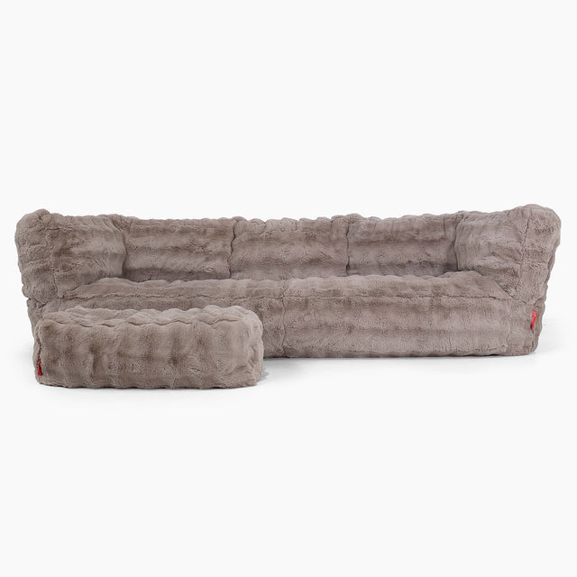 Albert Sækkestol Sofa 3 pers-Imiteret Pels Bubble Mink 02