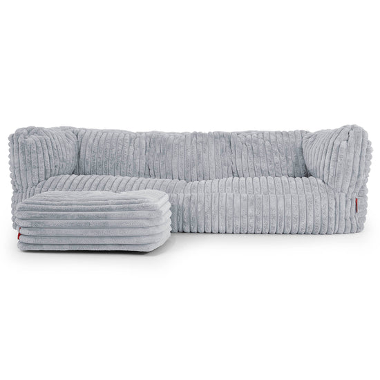 Albert Sækkestol Sofa 3 pers - Ultraplysfløjl Andeægblå 02