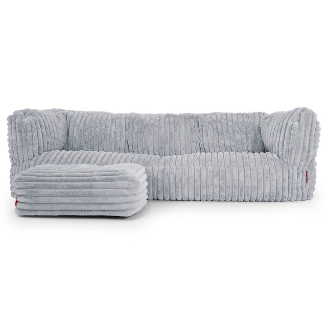 Albert Sækkestol Sofa 3 pers - Ultraplysfløjl Andeægblå 02