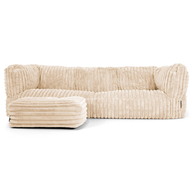 Albert Sækkestol Sofa 3 pers - Ultraplysfløjl Cremefarvet 02