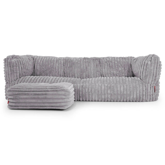 Albert Sækkestol Sofa 3 pers - Ultraplysfløjl Grå 02
