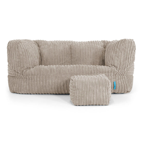 Albert Børnesofa 2-6 år - Klassisk Jernbanefløjl Mink 02