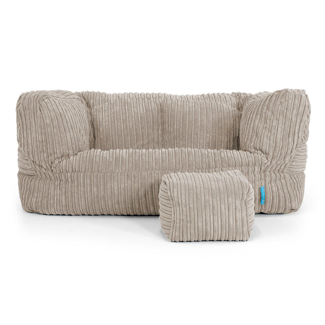Albert Børnesofa 2-6 år - Klassisk Jernbanefløjl Mink 02