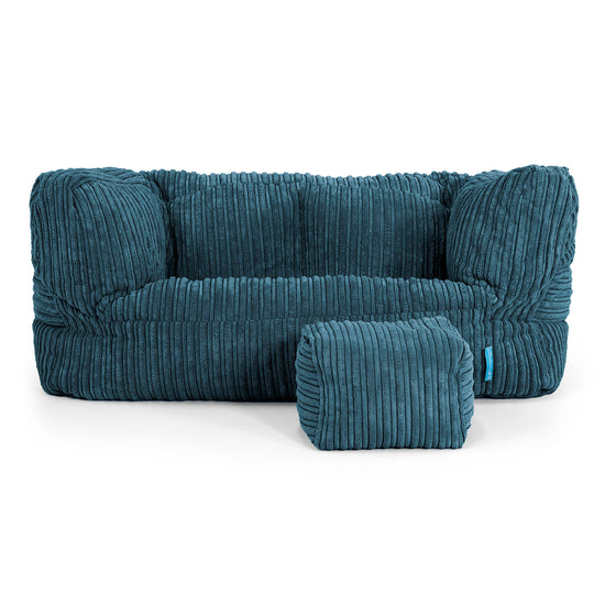 Albert Børnesofa 2-6 år - Klassisk Jernbanefløjl Navy 02
