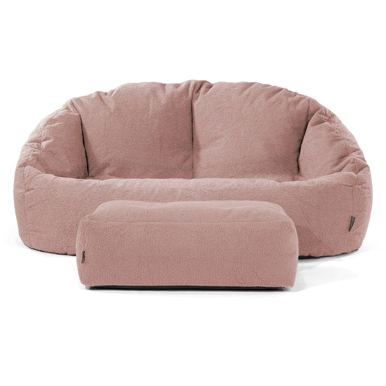 Bubble-sækkesofa - Boucle Lyserød 02