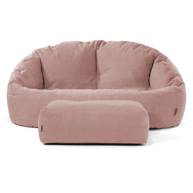 Bubble-sækkesofa - Boucle Lyserød 02