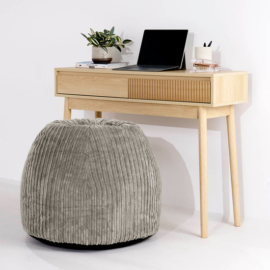 Ergonomisk Kontor-pouf Stol - Klassisk Jernbanefløjl Mink - 02