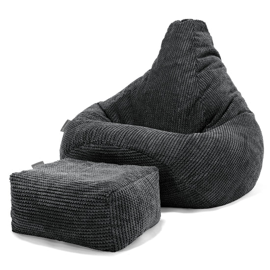 Gamer Sækkestol - Pom Pom Sort 01