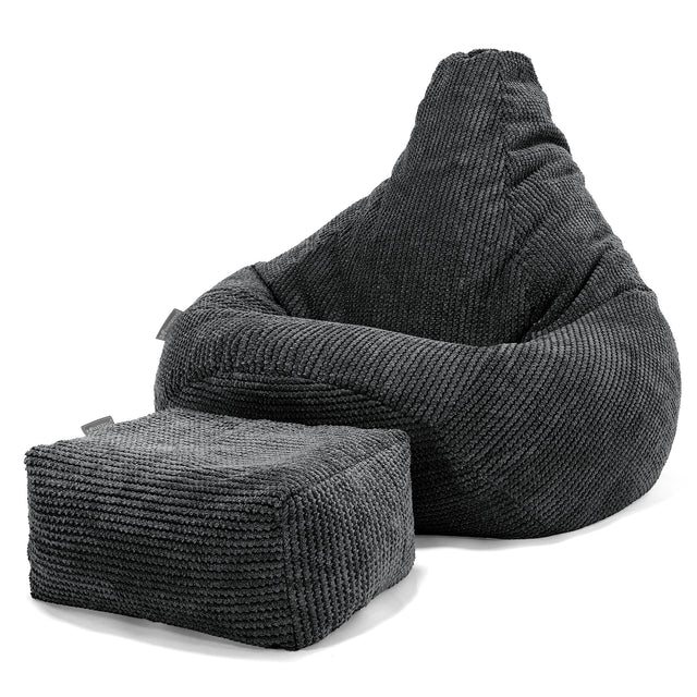 Gamer Sækkestol - Pom Pom Sort 01