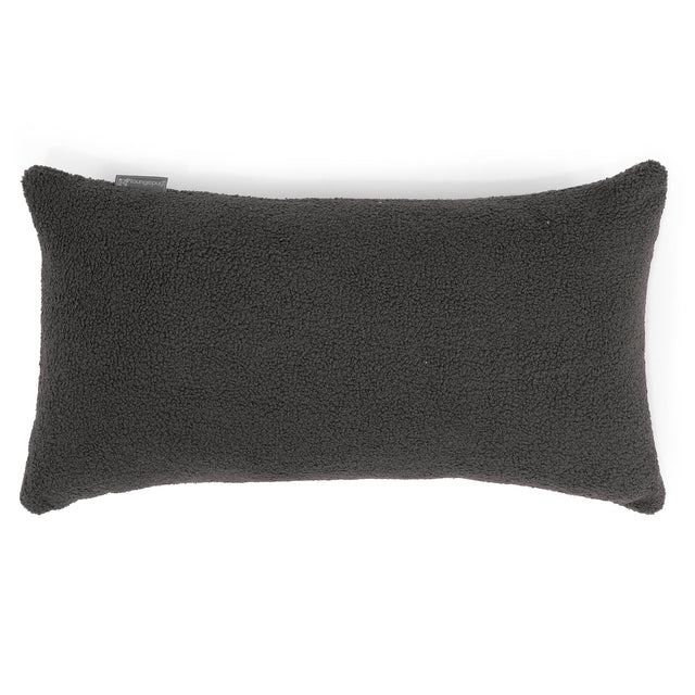 Kæmpe Pudebetræk 40 x 70cm - Boucle Grafit Grå 01