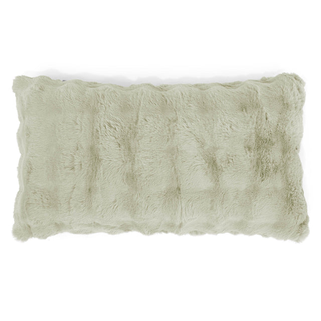 Kæmpe Pudebetræk 40 x 70cm-Imiteret Pels Bubble Salviegrøn 01
