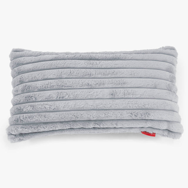 Kæmpe Pudebetræk 40 x 70cm - Ultraplysfløjl Andeægblå 01