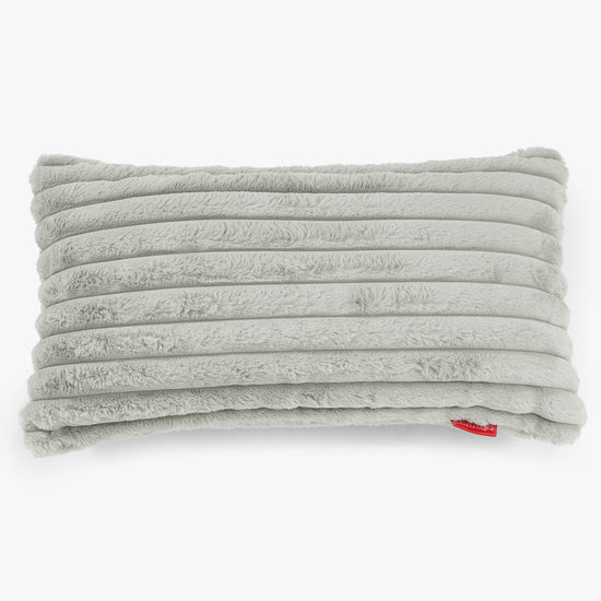 Kæmpe Pudebetræk 40 x 70cm - Ultraplysfløjl Salviegrøn 01