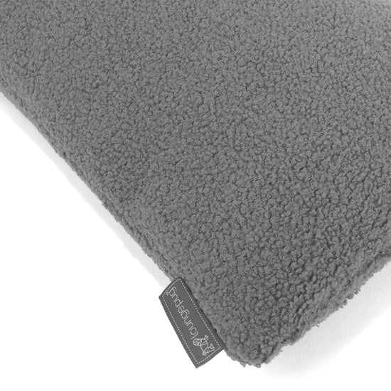 Kæmpe Pudebetræk 70 x 70cm - Boucle Grå 02