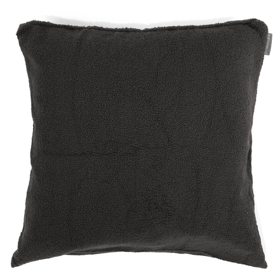 Kæmpe Pudebetræk 70 x 70cm - Boucle Grafit Grå 01