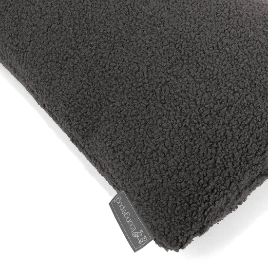 Kæmpe Pudebetræk 70 x 70cm - Boucle Grafit Grå 02