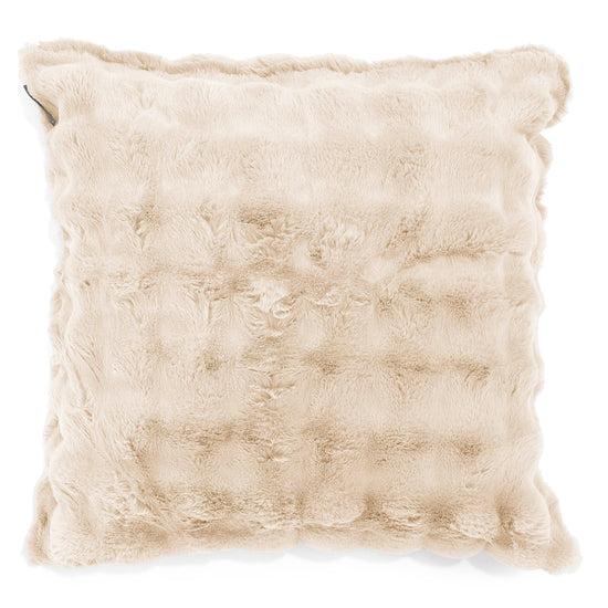 Kæmpe Pudebetræk 70 x 70cm-Imiteret Pels Bubble Cremefarvet 01