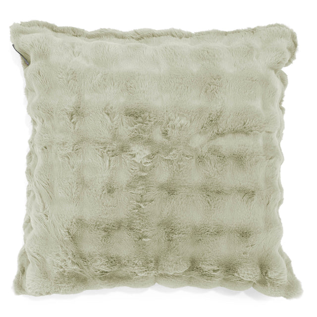 Kæmpe Pudebetræk 70 x 70cm-Imiteret Pels Bubble Salviegrøn 01