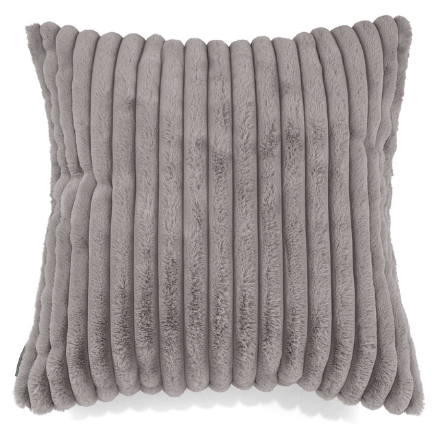 Kæmpe Pudebetræk 70 x 70cm - Ultraplysfløjl Grå 01