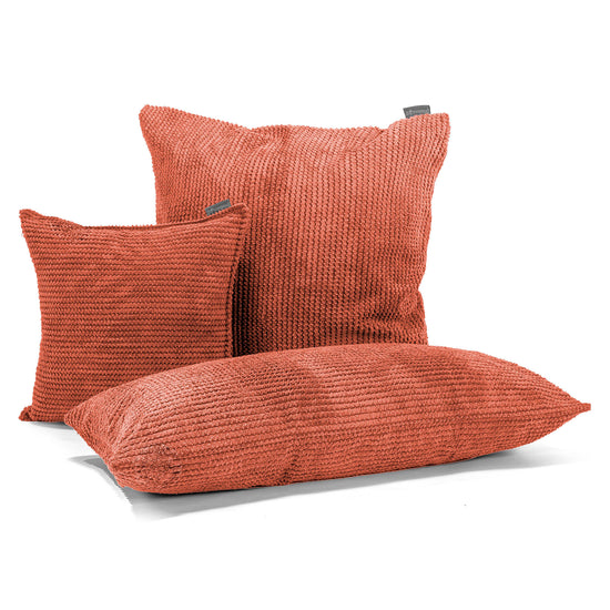 Kæmpe Pudebetræk 40 x 70cm - Pom Pom Græskarorange 03