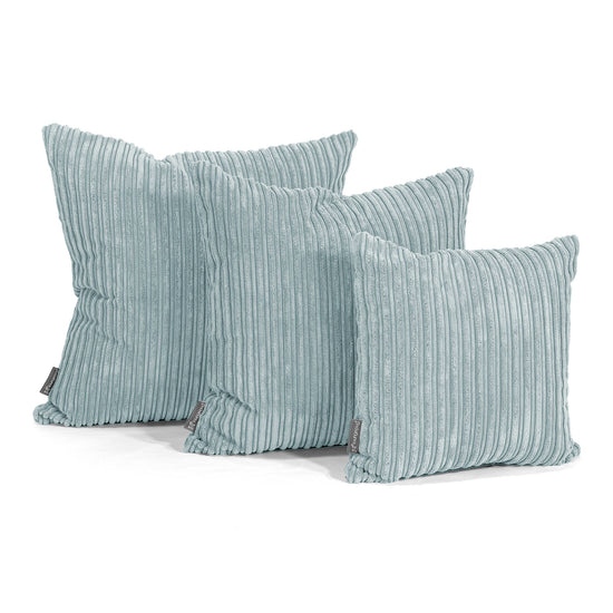 Kæmpe Pudebetræk 70 x 70cm - Klassisk Jernbanefløjl Mintgrøn 02
