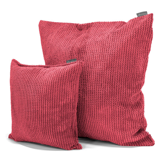 Kæmpe Pudebetræk 70 x 70cm - Pom Pom Pastelrød 02