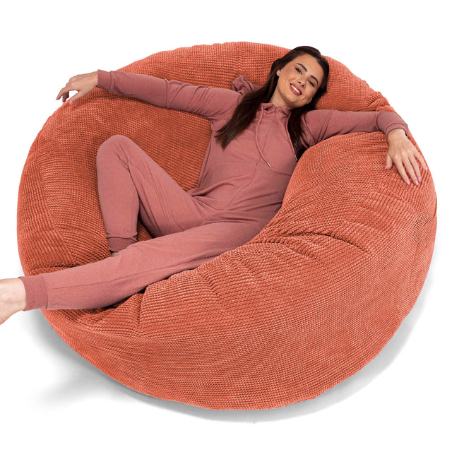 Kæmpe Sækkestol Sofa XXL 'Mega Mammut' - Pom Pom Græskarorange 01