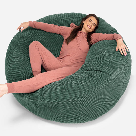 Kæmpe Sækkestol Sofa XXL 'Mega Mammut' - Pom Pom Mosgrøn 01