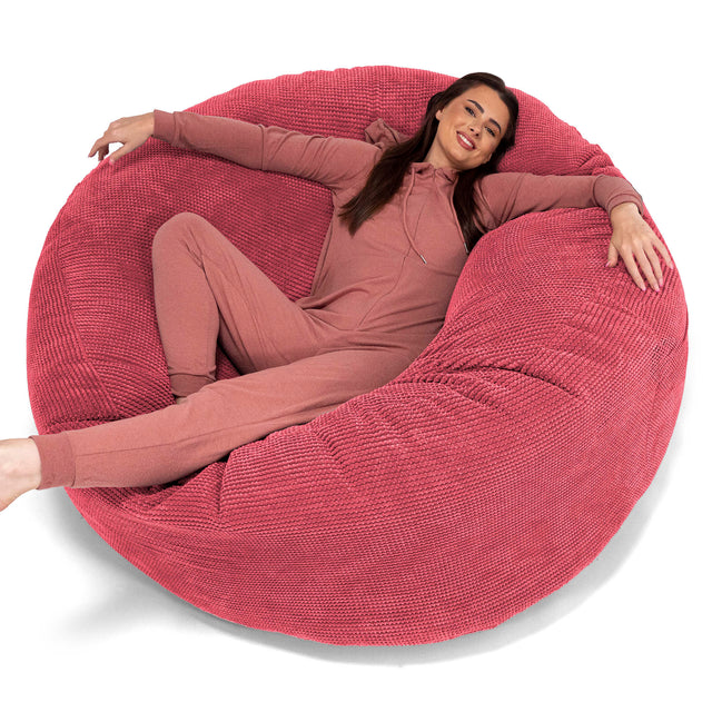 Kæmpe Sækkestol Sofa XXL 'Mega Mammut' - Pom Pom Pastelrød 01
