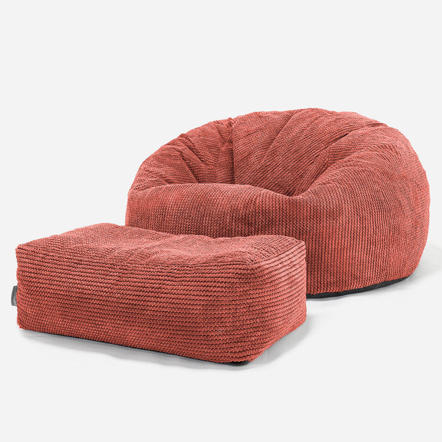Klassisk Sækkestol Sofa - Pom Pom Græskarorange 02