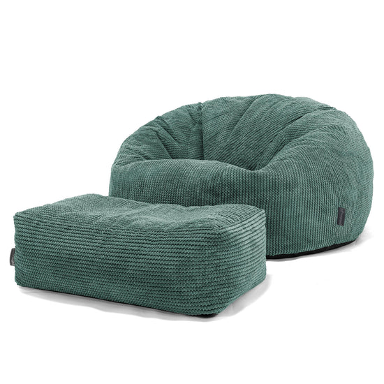 Klassisk Sækkestol Sofa - Pom Pom Mosgrøn 02