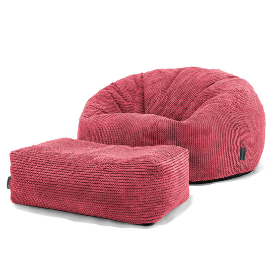 Klassisk Sækkestol Sofa - Pom Pom Pastelrød 02