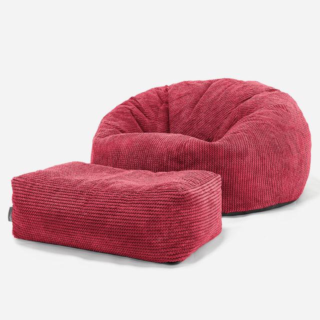 Klassisk Sækkestol Sofa - Pom Pom Pastelrød 02