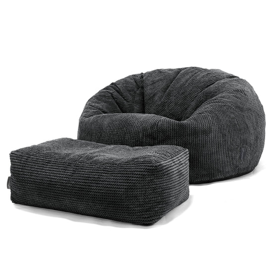 Klassisk Sækkestol Sofa - Pom Pom Sort 02