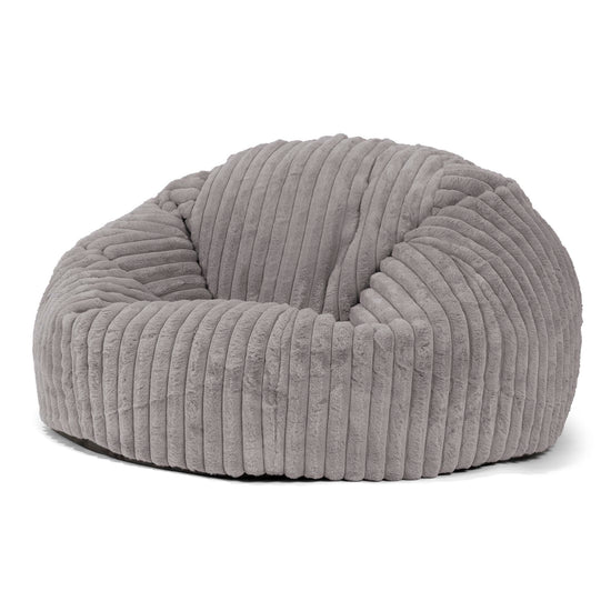 Klassisk Sækkestol Sofa - Ultraplysfløjl Grå 01