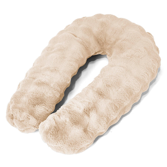 Krammepude - Imiteret Pels Bubble Cremefarvet 01