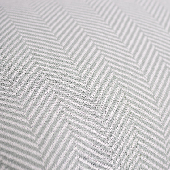 Lille Fodskammel - Strikket Sildebensmønster Andeægblå 03