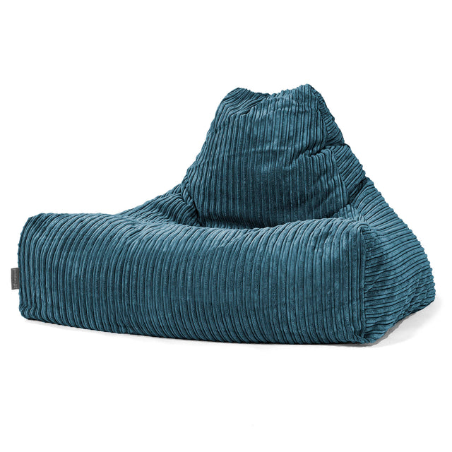 Lounge Sækkestol - Klassisk Jernbanefløjl Navy 01